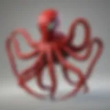 Spider-Man Reversible Octopus - Red side view