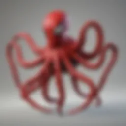 Spider-Man Reversible Octopus - Red side view