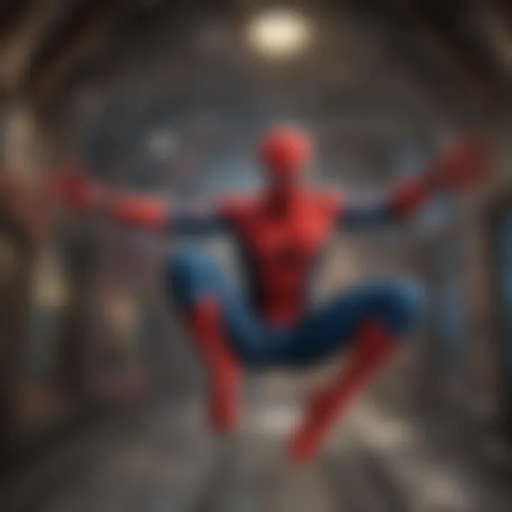 Spider-Man ride on toy in a safe play environment