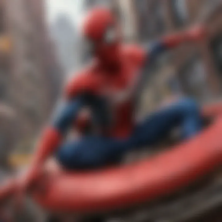Group of children playing with various Spider-Man ride ons
