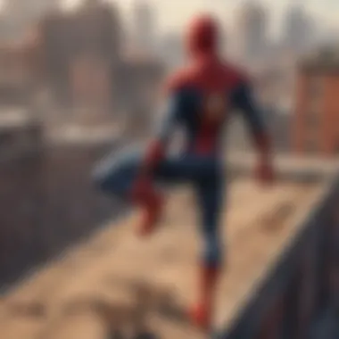 Spider-Man in a dramatic rooftop showdown