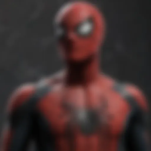 Spider-Man Suit Fabric Texture Close-Up