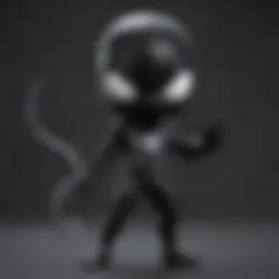 The iconic Spider-Man Symbiote Suit Funko Pop figure showcasing its distinct design and features