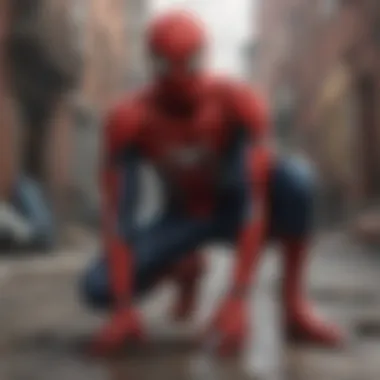 Spider-Man in a tense and dramatic moment