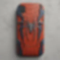 A vibrant Spider-Man themed Nintendo Switch case showcasing the iconic superhero design.