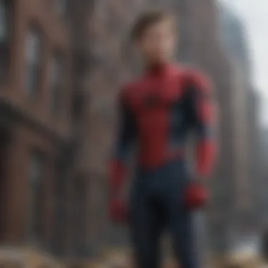 Spider-Man: Tom Holland swinging through cityscape