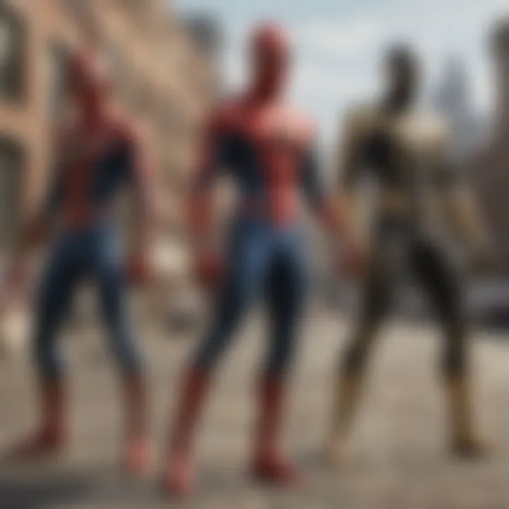 Epic Spider-Man Trio Silhouettes