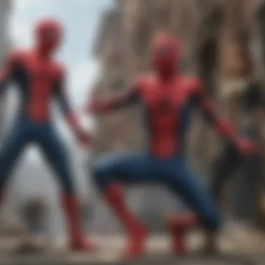 Spider-Man with his trusted allies, gearing up for a mission