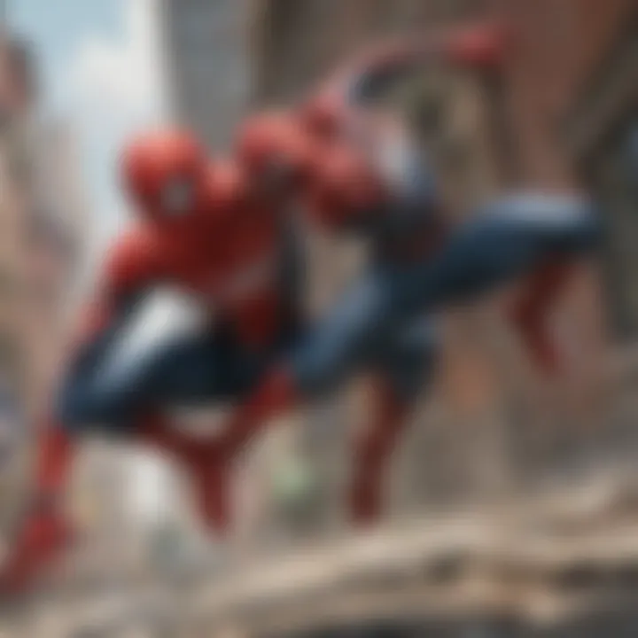 Spider-Man with his trusted ally in battle