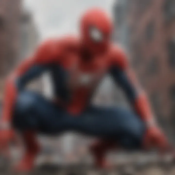 Striking visual of Spider-Man's internal struggle against Venom's influence