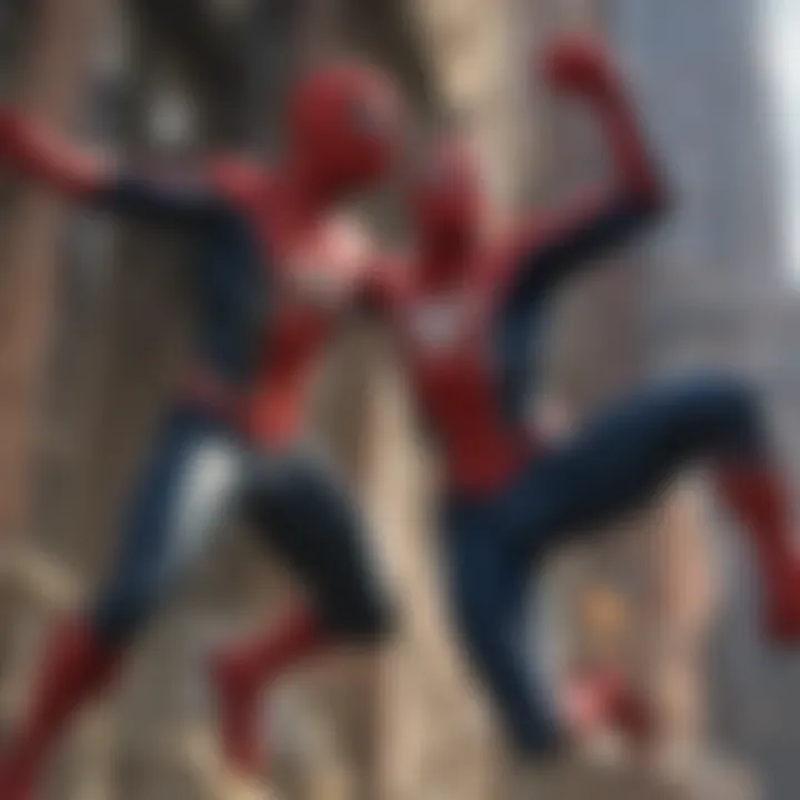 Spider-Man facing off against a formidable villain