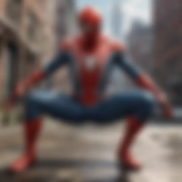 Immersive first-person view of Spider-Man in VR