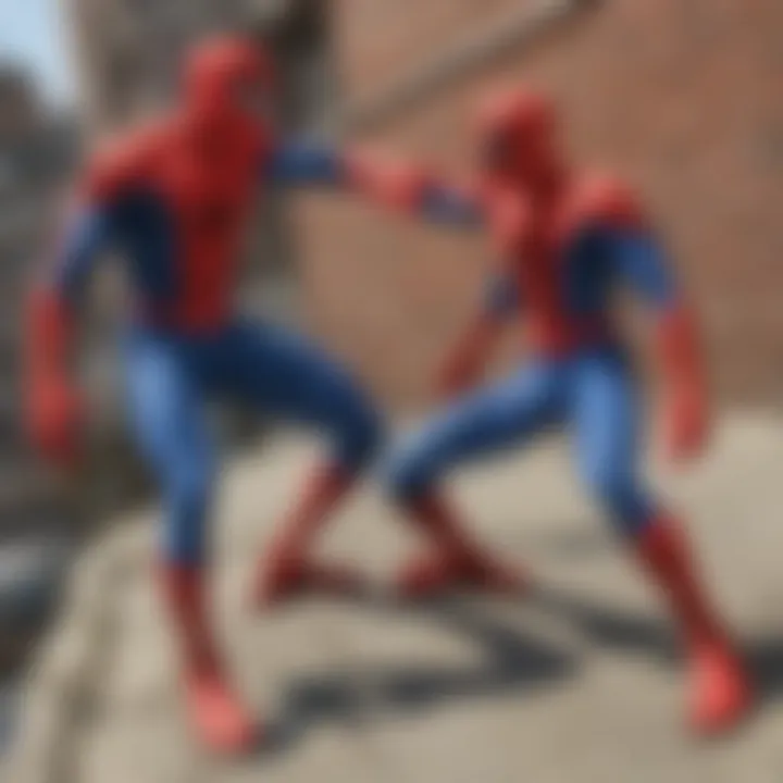 Spider-Man facing off against classic villain