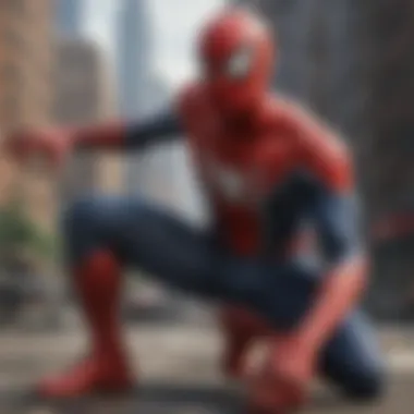 Spider-Man facing off against a formidable villain