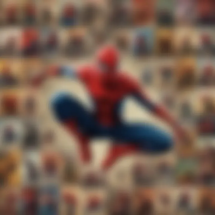 Collage of different Spider-Man film posters.