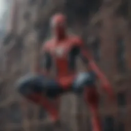 A close-up view of spider scaffolding showcasing its intricate design and structural capabilities.