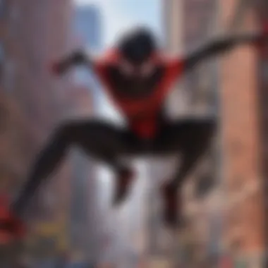 Character development illustration highlighting Miles Morales