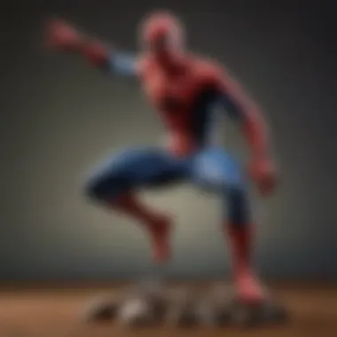 Spiderman Action Figure in Dramatic Battle Stance