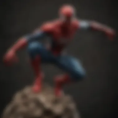 Spiderman Action Figure in Stealth Mode with Shadows