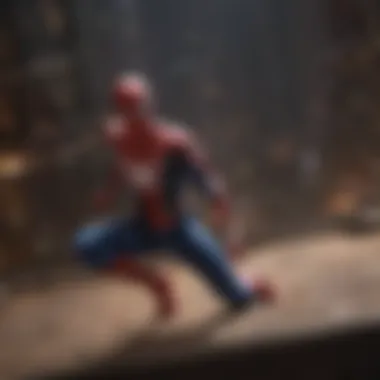 Marvel character in action