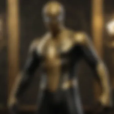 Spider-Man showcasing the allure of the black and gold suit