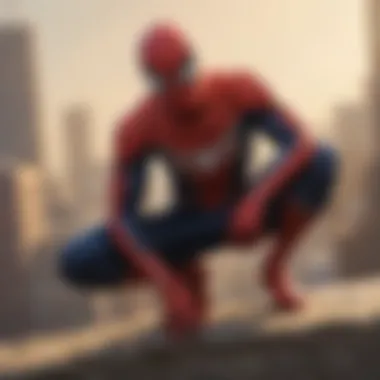 Heroic silhouette hinting at the upcoming Spider-Man adventure