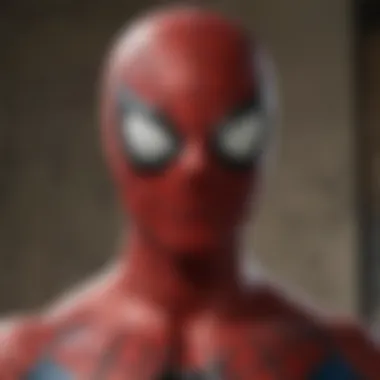 Close-up of Spider-Man's iconic mask