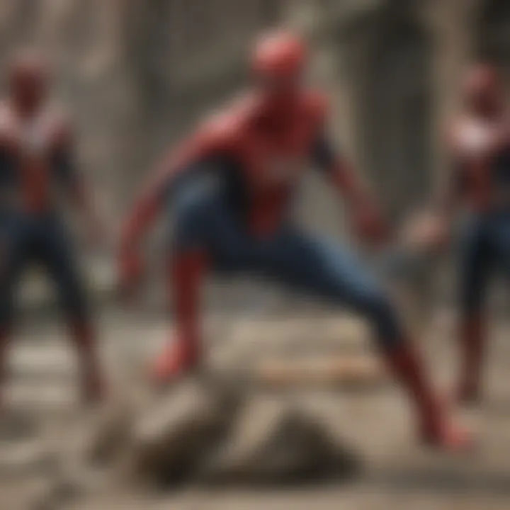 Spider-Man and Avengers strategizing against a common foe