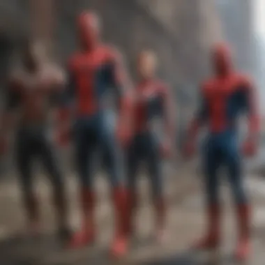 Spider-Man and Avengers showcasing their teamwork and camaraderie