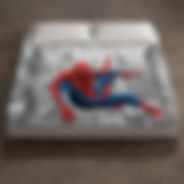 Abstract Cityscape Spider-Man Bed Sheet Spider-Man Bed Sheet with Abstract Cityscape Design