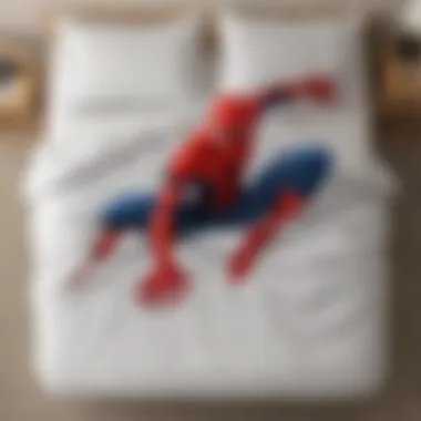 Iconic Spidey Pose Spider-Man Bed Sheet Spider-Man Bed Sheet Featuring Iconic Spidey Pose