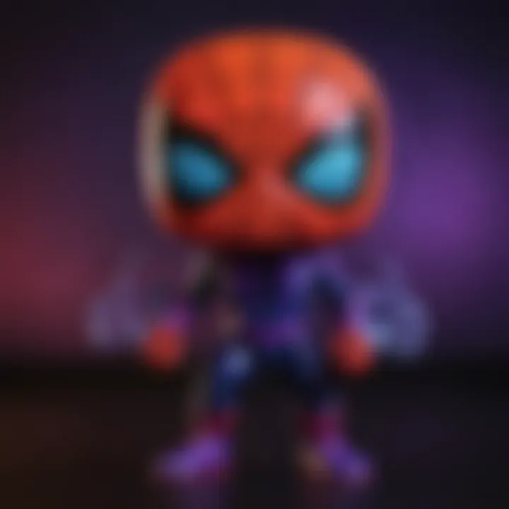 Spiderman Black Light Funko Pop collection