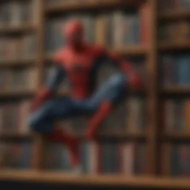 Spider-Man Themed Bookshelf Organization