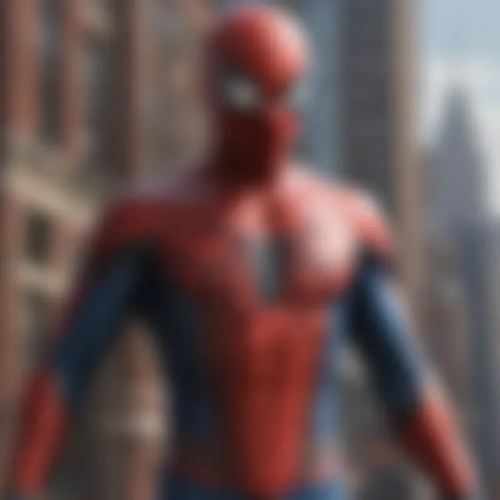 Illustration of Spider-Man in his classic red and blue suit