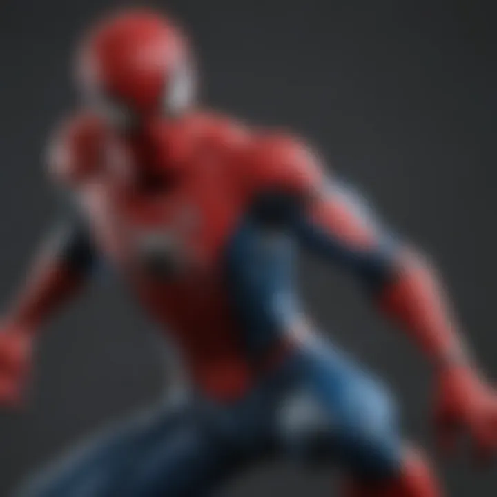 Spider-Man collectible statue showcasing intricate detailing