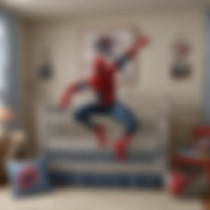 Spiderman crib set arrangement in a nursery setting exuding creativity and imagination