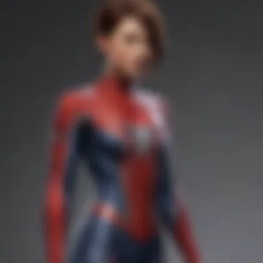 Fashion-forward Spider-Man Crop Top on Runway