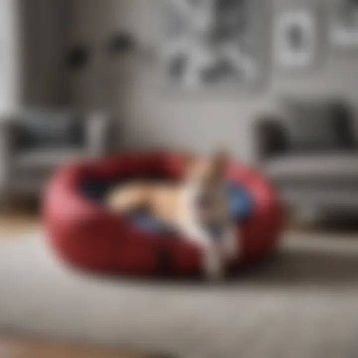 Spiderman Dog Bed in Living Room Setting