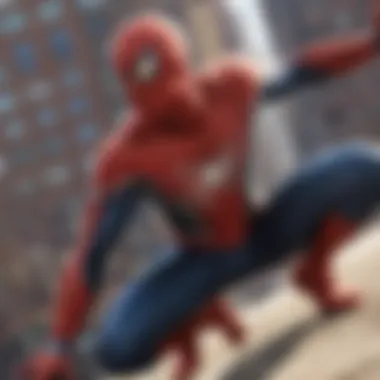 Spider-Man exploring the open-world environment