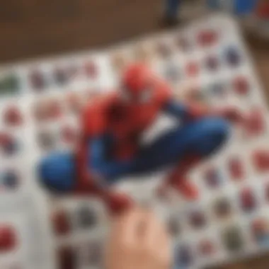 Spiderman Fans Unboxing Sticker Book Illustration