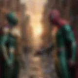 Mysterio facing Spider-Man in a digital platform