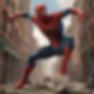 Spiderman Figure in Dynamic Action Pose