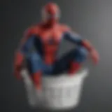 Spiderman laundry basket showcasing unique design