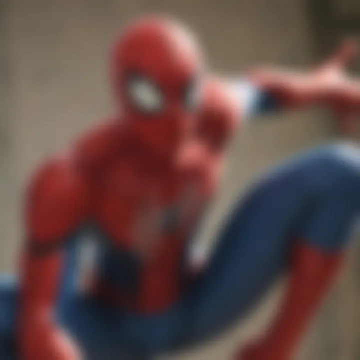 Close-up of Spider-Man logo on the toaster