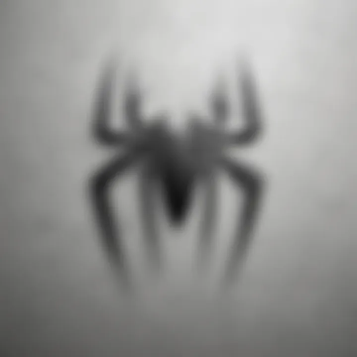 Spider-Man Logo in Sleek Monochrome