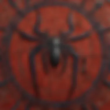 Close-up of Spiderman rug texture and quality