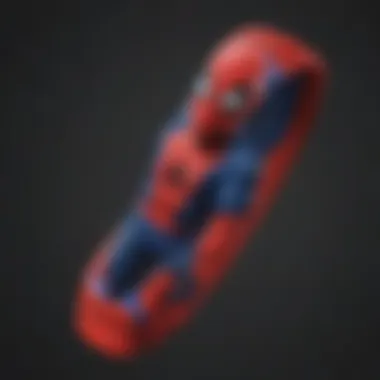 Historical timeline representation of the Spiderman slap bracelet's evolution in merchandise.