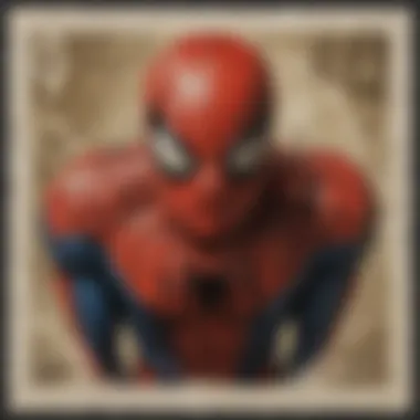 Spiderman Stamp Artistic Detail