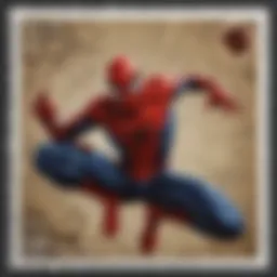 Spiderman Stamp Collection Display