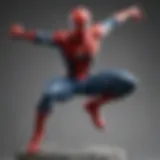 Sleek Spiderman Statue in Dynamic Pose